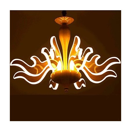 The Art Of Imitation Wood Grain Imported Acrylic Chinese Simple Chandelier