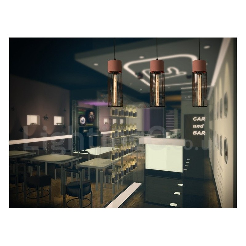 1 Light Metal Concrte Pendant Light