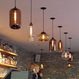 Modern Contemporary Multi Colors 1 Light Glass Pendant Light