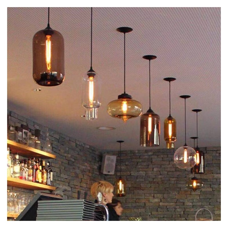 Modern Contemporary Multi Colors 1 Light Glass Pendant Light