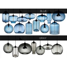 Modern Contemporary Multi Colors 1 Light Glass Pendant Light