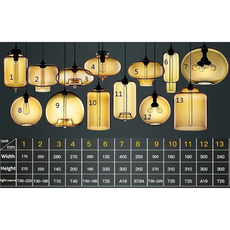 Modern Contemporary Multi Colors 1 Light Glass Pendant Light