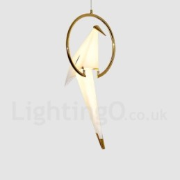 Modern Contemporary Paper Crane 1 Light Pendant Light