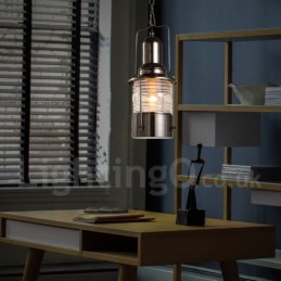 Retro Vintage 1 Light Lantern Copper Pendant Light