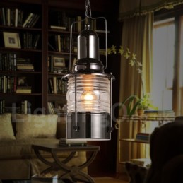 Retro Vintage 1 Light Lantern Copper Pendant Light