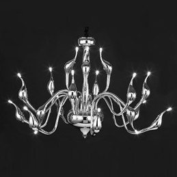 Modern Chandelier Light 18 Lights G4 Chrome Finish