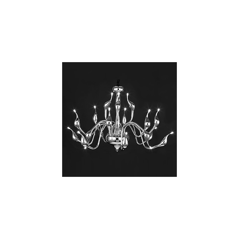 Modern Chandelier Light 18 Lights G4 Chrome Finish