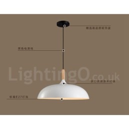 Bedroom Modern Contemporary 1 Light Metal Pendant Light