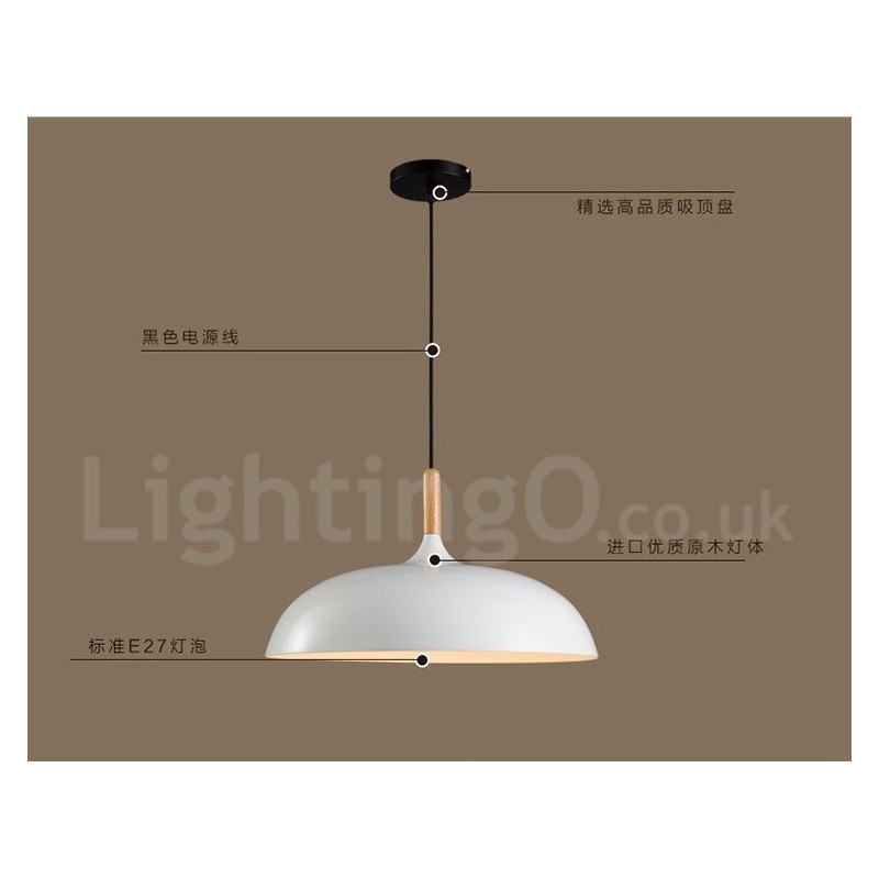 Bedroom Modern Contemporary 1 Light Metal Pendant Light