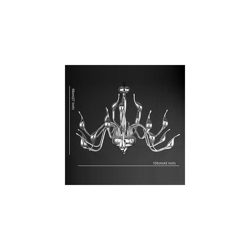 Modern Chandelier Light 18 Lights G4 Chrome Finish