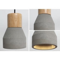 Single Light Modern Contemporary Wood Concrte Pendant Light