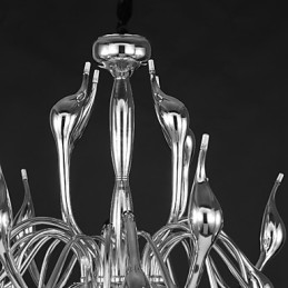 Modern Chandelier Light 18 Lights G4 Chrome Finish