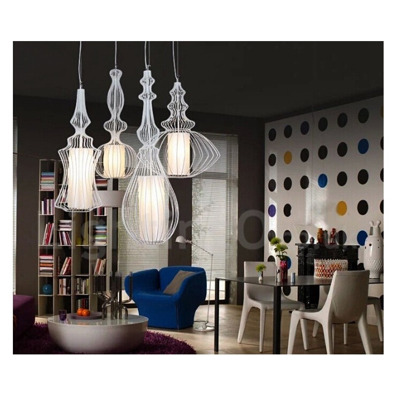 Country Vintage Metal Vase Shape Pendant Light