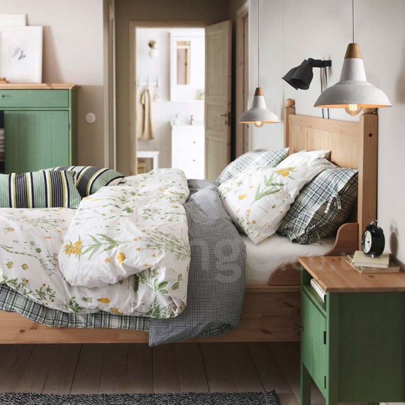 Modern Contemporary 1 Light Wood Concrte Pendant Light