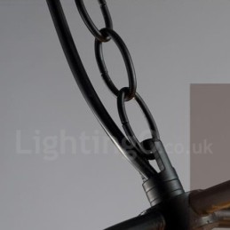 6 Light Metal Globe Vintage Pendant Light