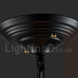 6 Light Metal Globe Vintage Pendant Light