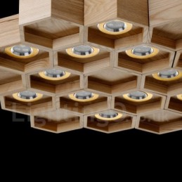 12 Light Wood Modern Contemporary Pendant Light