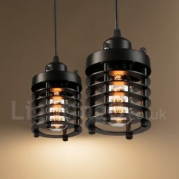 1 Light Retro Vintage Copper Pendant Light