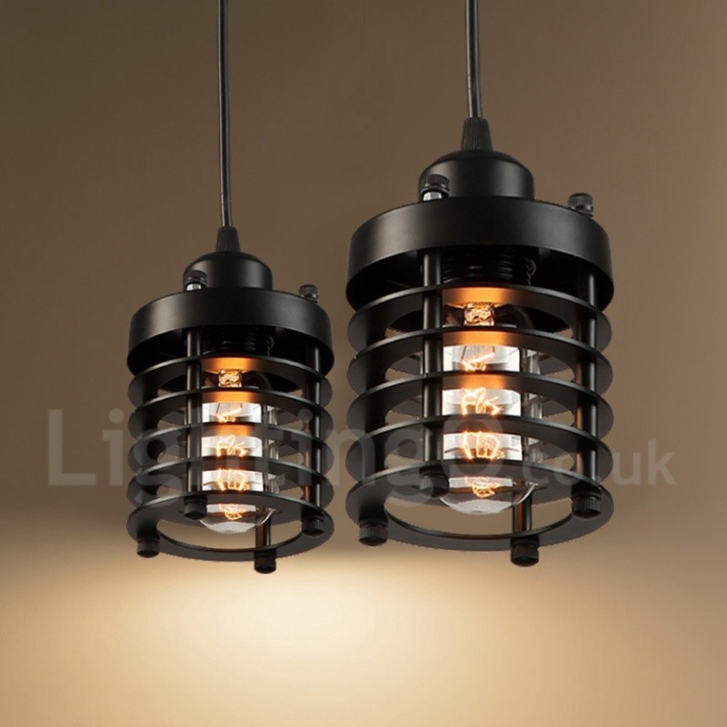 1 Light Retro Vintage Copper Pendant Light