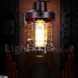 1 Light Retro Vintage Copper Pendant Light