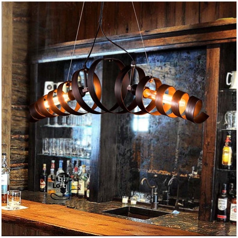 Retro Iron Lamp Modern Minimalist Industrial Style Chandelier