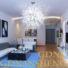 Modern Lantern Globe Crystal Chrome Metal Flush Mount