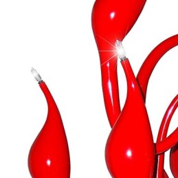 Modern Chandelier Light 24 Lights G4 Red Painting