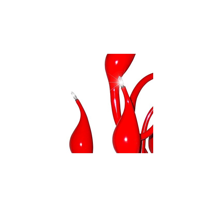 Modern Chandelier Light 24 Lights G4 Red Painting