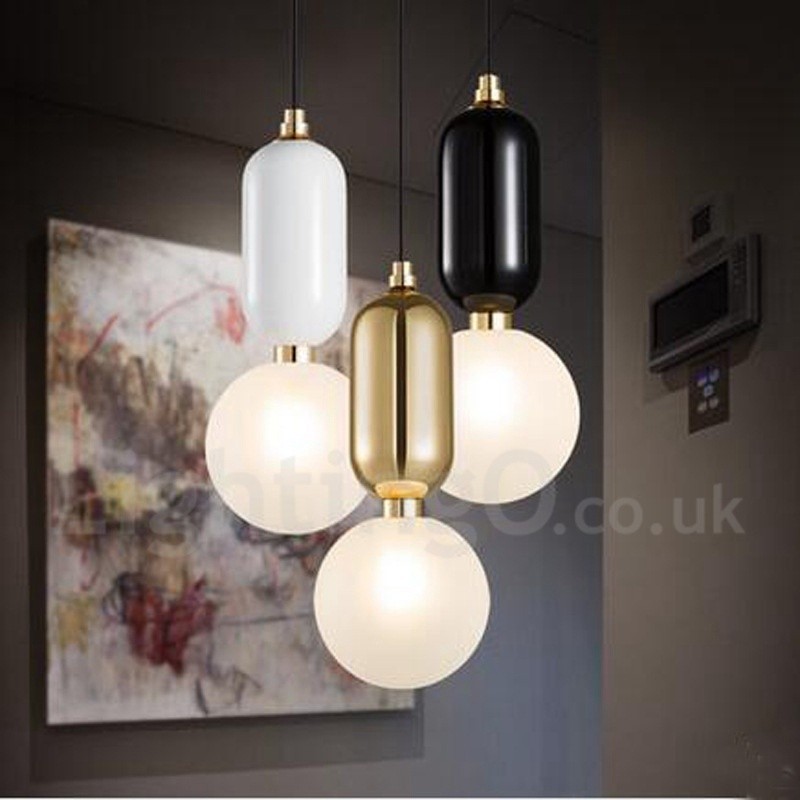 Modern Contemporary Pendant Light with Glass Shade