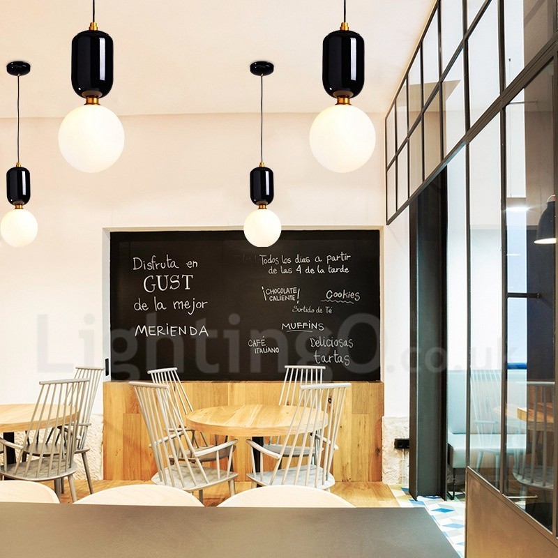 Modern Contemporary Pendant Light with Glass Shade