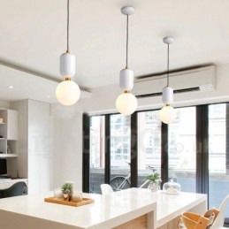 Modern Contemporary Pendant Light with Glass Shade