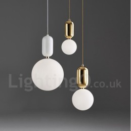 Modern Contemporary Pendant Light with Glass Shade