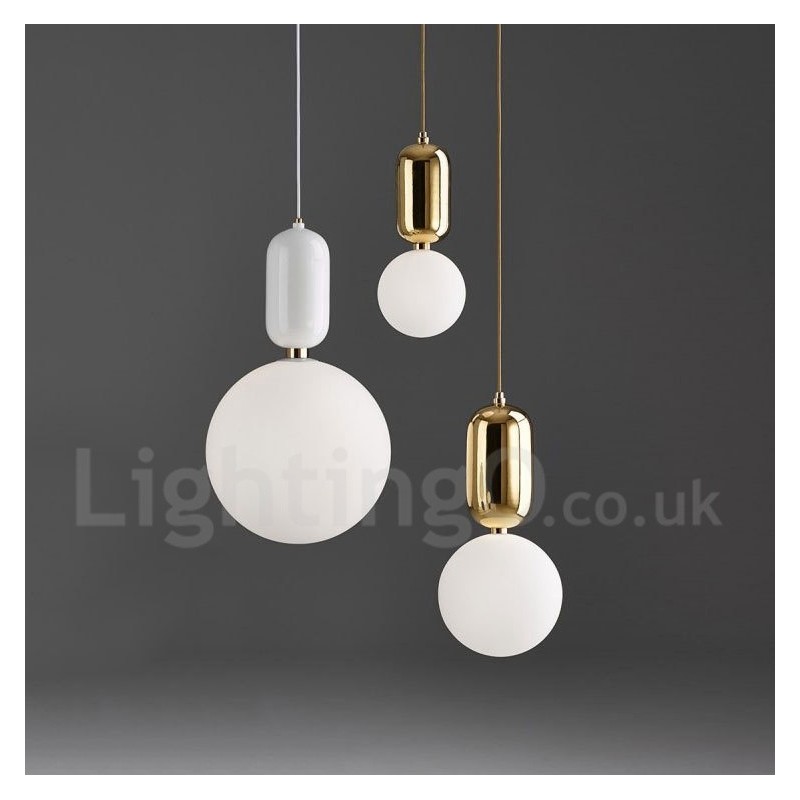 Modern Contemporary Pendant Light with Glass Shade