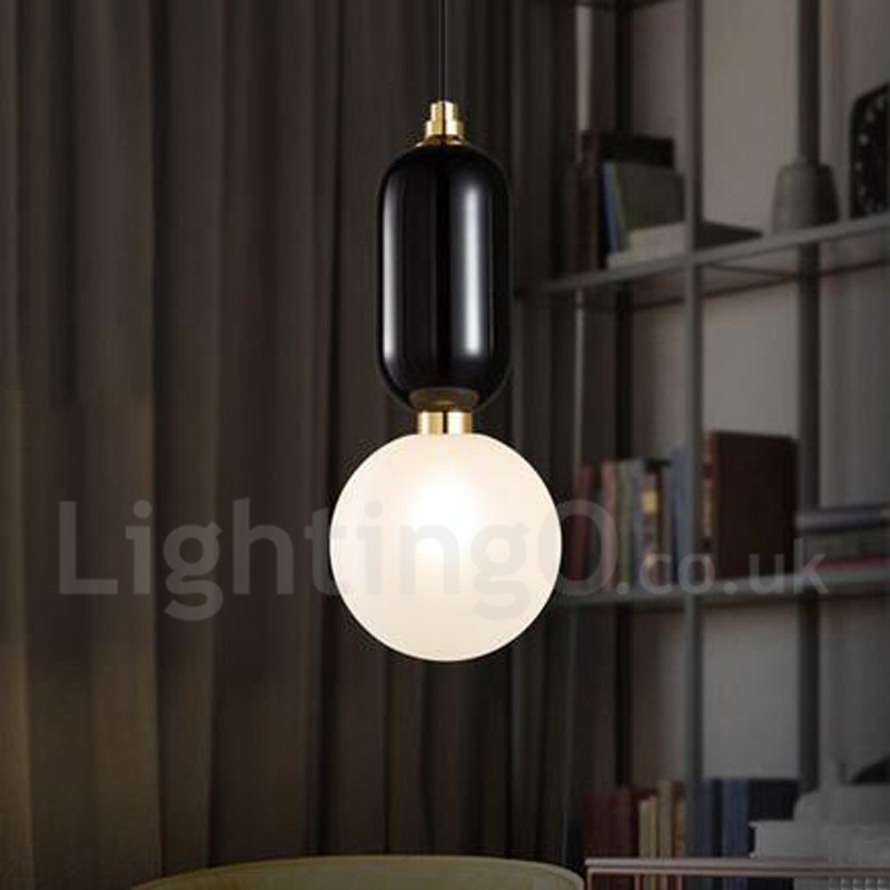 Modern Contemporary Pendant Light with Glass Shade