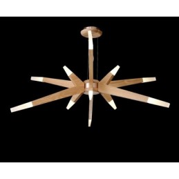 Modern Contemporary Wood 12 Light Pendant Light