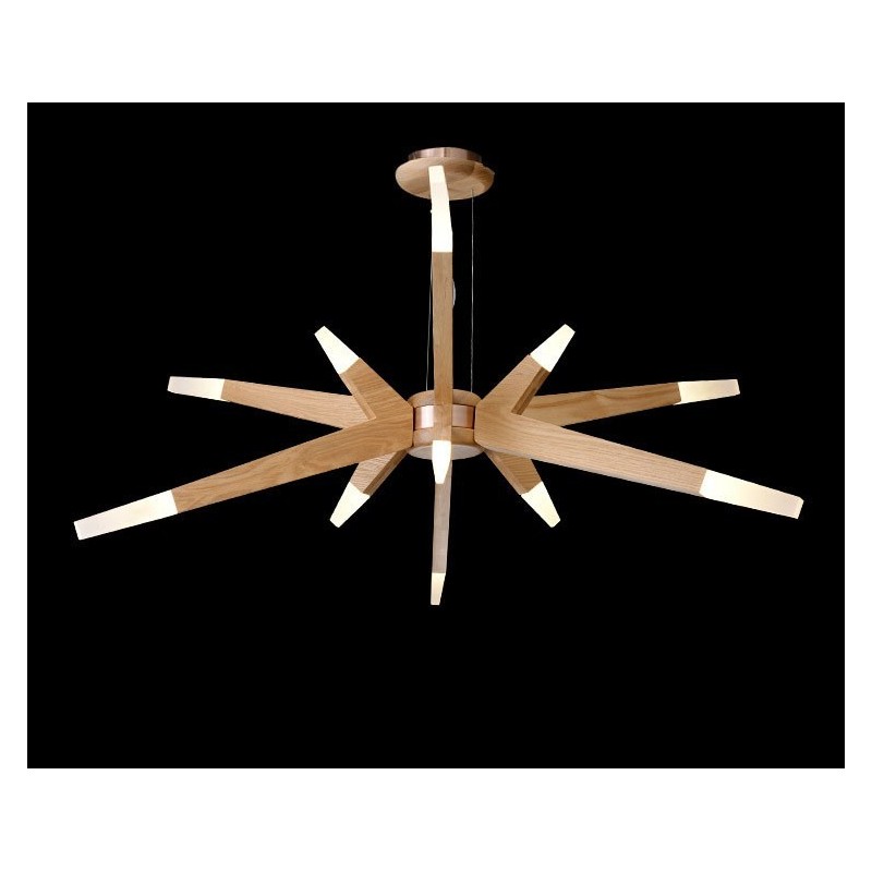 Modern Contemporary Wood 12 Light Pendant Light