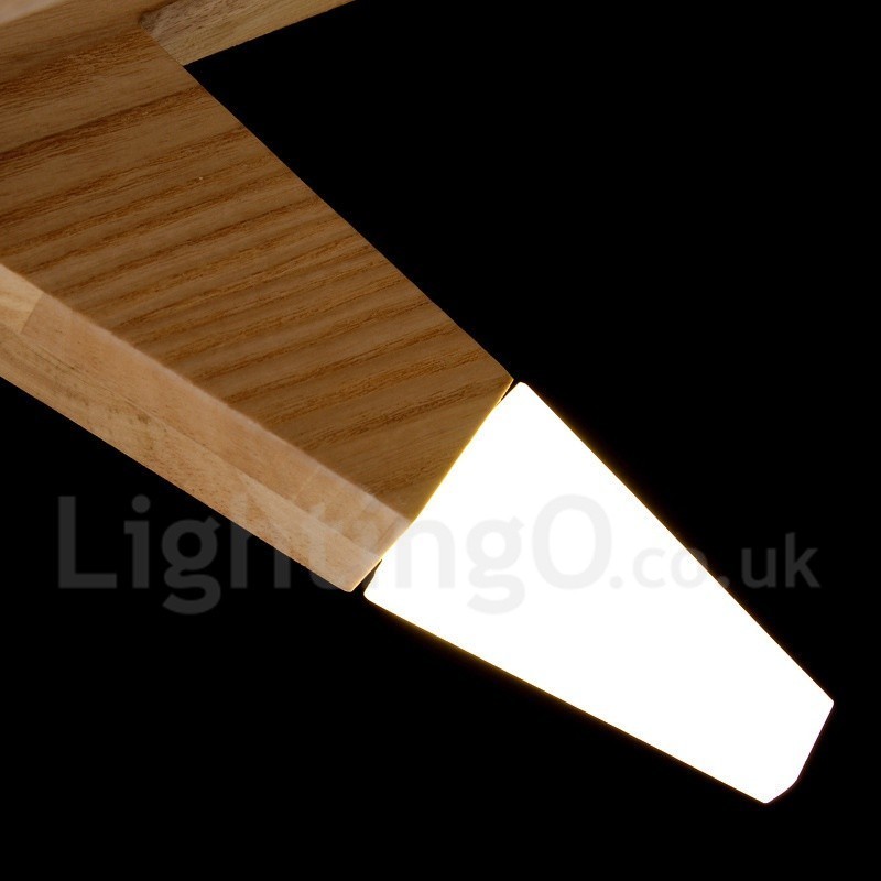 Modern Contemporary Wood 12 Light Pendant Light