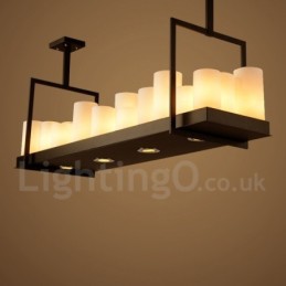 Rustic Lodge Vintage Candlestick Pendant Light