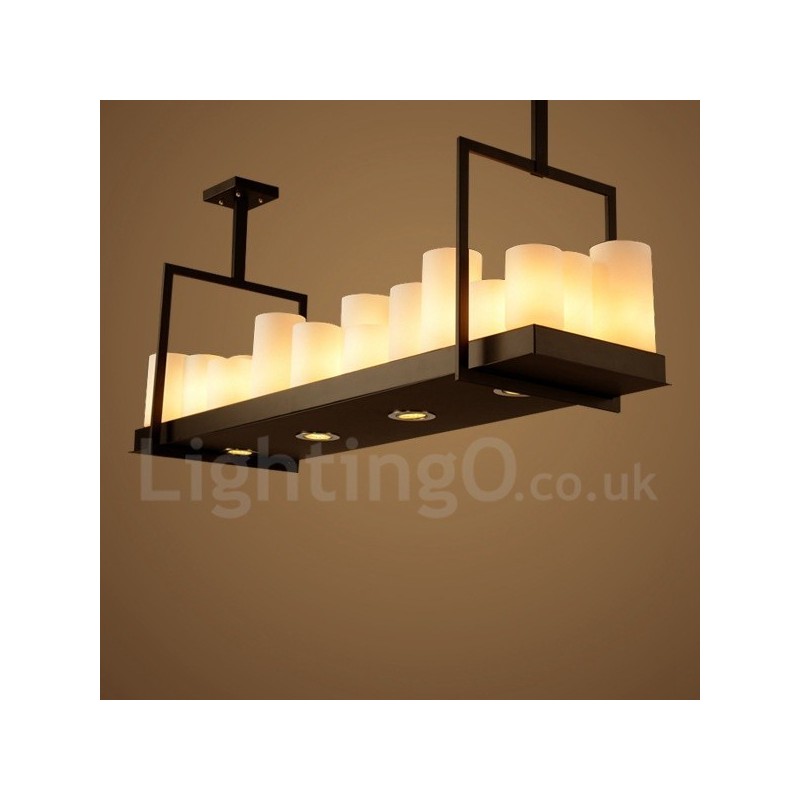 Rustic Lodge Vintage Candlestick Pendant Light