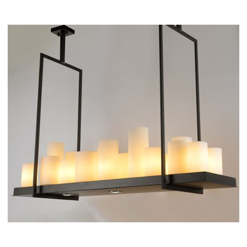 Rustic Lodge Vintage Candlestick Pendant Light