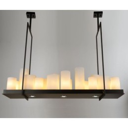 Rustic Lodge Vintage Candlestick Pendant Light