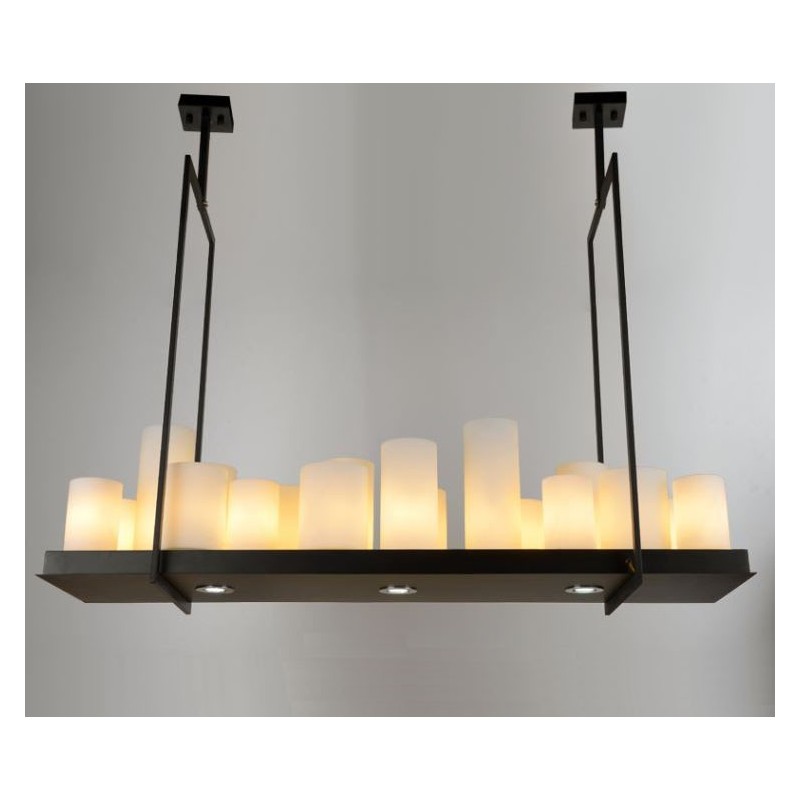 Rustic Lodge Vintage Candlestick Pendant Light