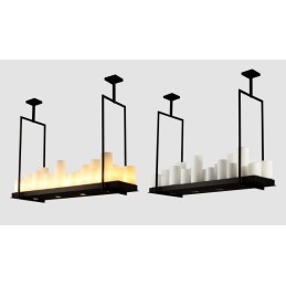 Rustic Lodge Vintage Candlestick Pendant Light