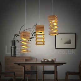 Modern Contemporary Wood Pendant Light