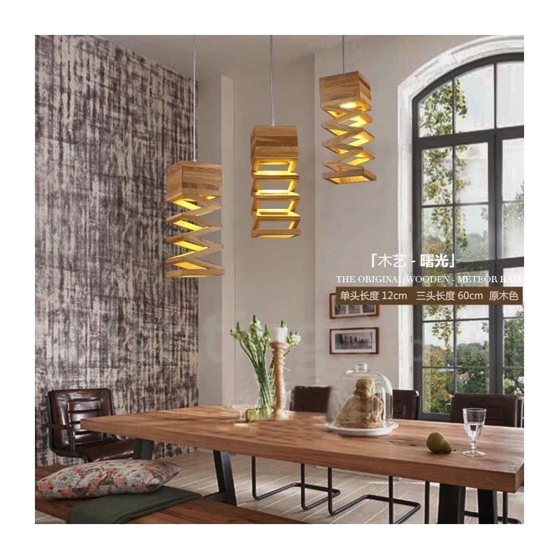 Modern Contemporary Wood Pendant Light