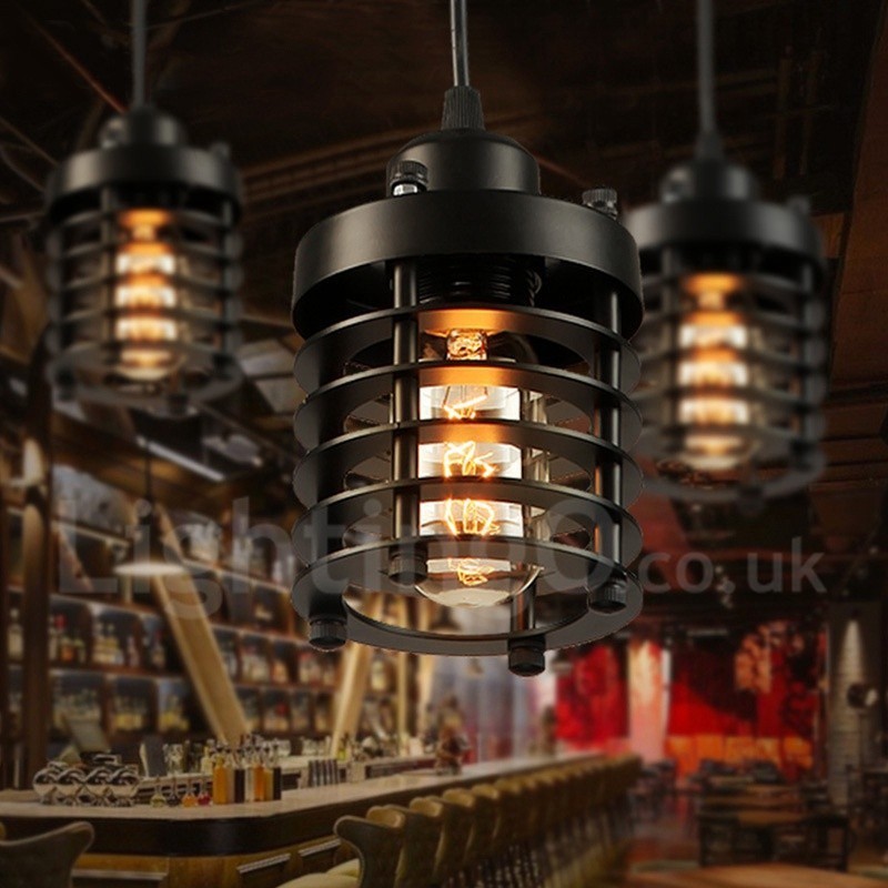 Retro Vintage Metal 1 Light Pendant Light