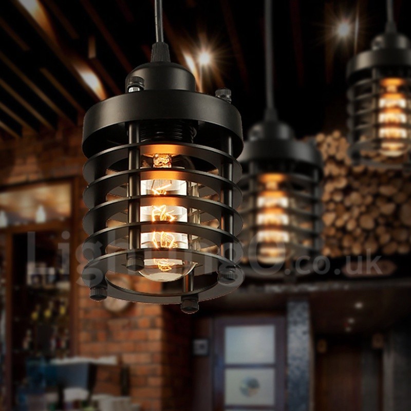Retro Vintage Metal 1 Light Pendant Light