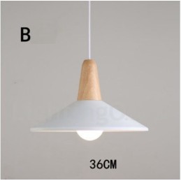 Modern Contemporary Wood Metal Multi Colors Pendant Light