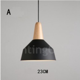 Modern Contemporary Wood Metal Multi Colors Pendant Light