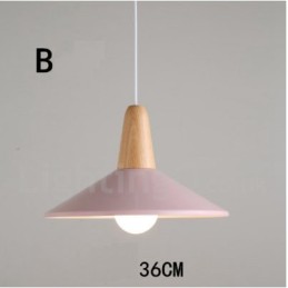 Modern Contemporary Wood Metal Multi Colors Pendant Light